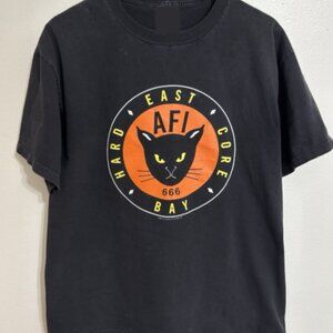 AFI East Bay Hardcore 666 Cat Graphic Punk Band T-Shirt